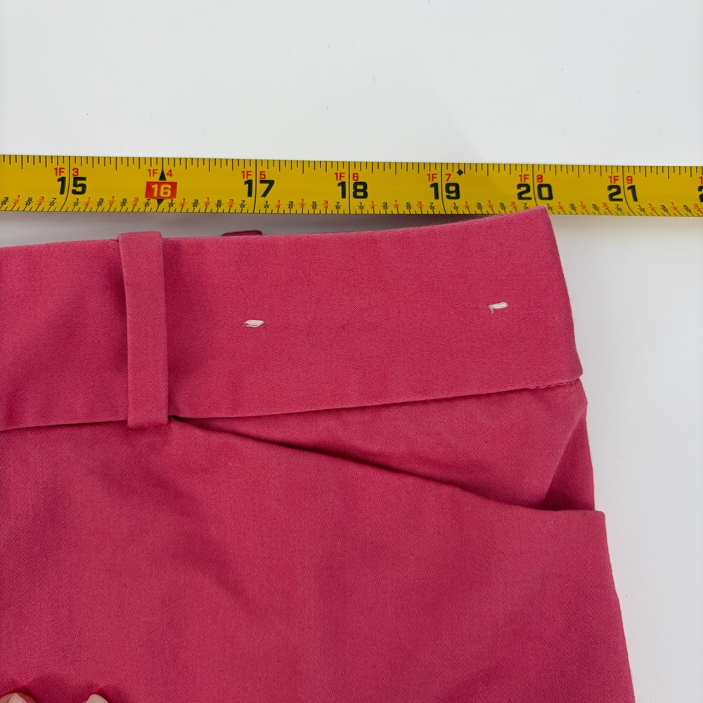 Liz Claiborne Emma Pants Women 18 Pink‎ Cropped Stretch Chino Barbiecore Office - Picture 6 of 7